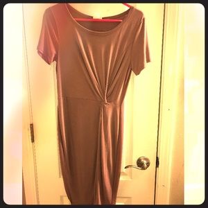 Caution to the wind Mauve dress
